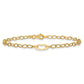Polished Cut-out Hearts and Cable Links Bracelet - WBC