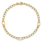 Polished Cut-out Hearts and Cable Links Bracelet - WBC