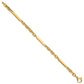 Polished Fancy Cable Chain with Three Bars Bracelet - WBC