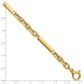 Polished Fancy Cable Chain with Three Bars Bracelet - WBC