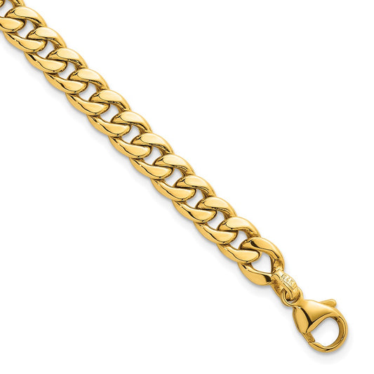 Polished Flat Curb Chain Bracelet Plus Extender - WBC