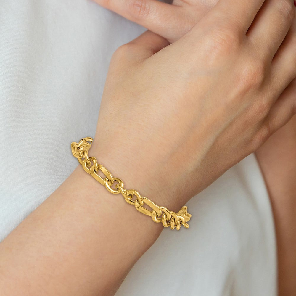 Polished Fancy Figaro Link Bracelet - WBC