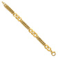 Polished Lightweight Link and Triple Strand Fancy Curb Bracelet - WBC