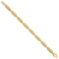 Two-Tone Polished Diamond-cut Bead Bracelet Plus Extender - WBC