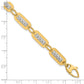 Two-Tone Polished Diamond-cut Bead Bracelet Plus Extender - WBC