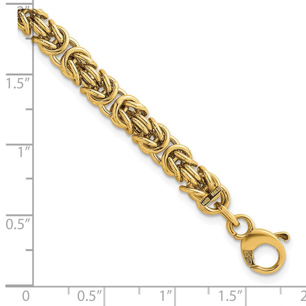 Polished Fancy Rounded Byzantine Link Bracelet - WBC
