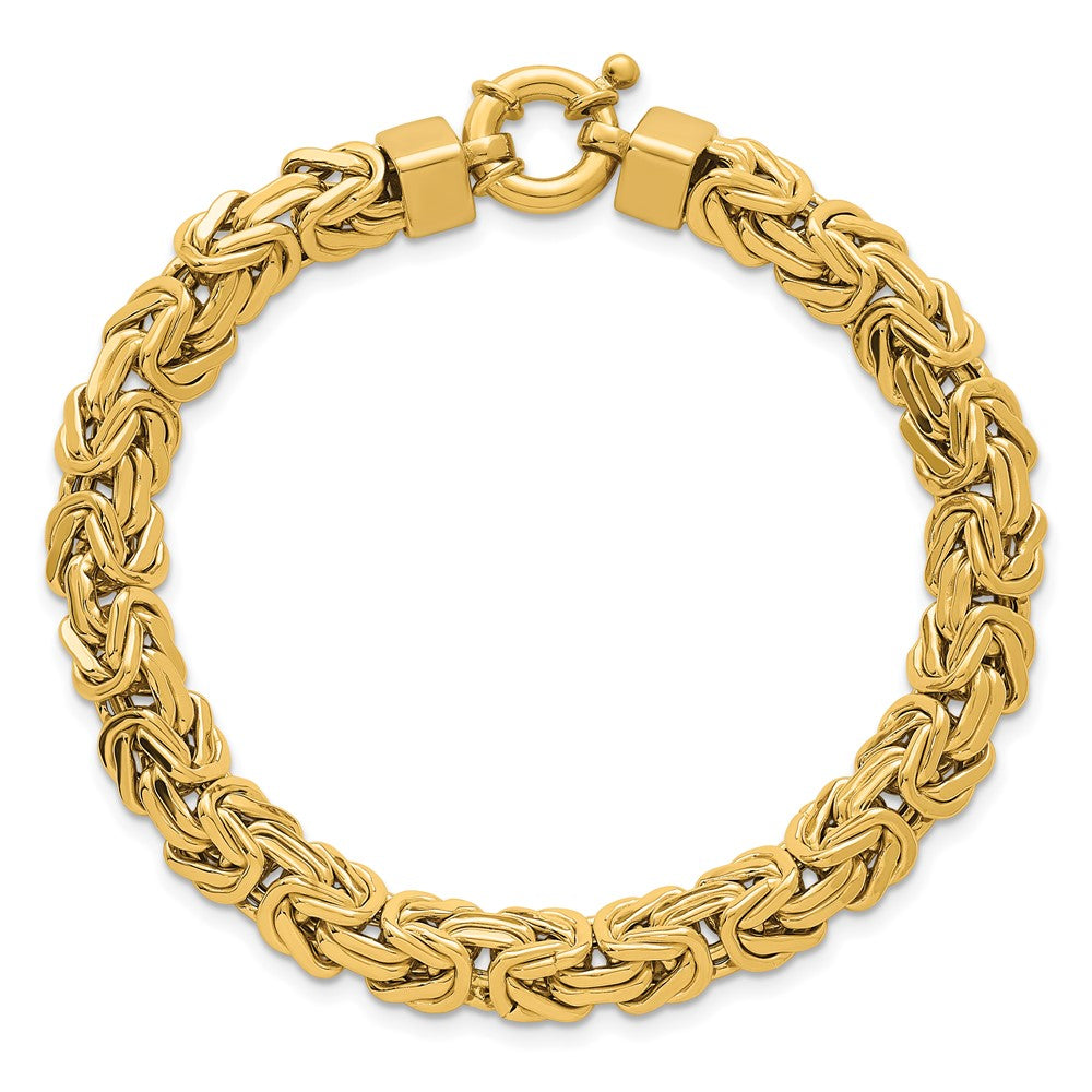 Polished Knife Edge Byzantine Link Bracelet - WBC