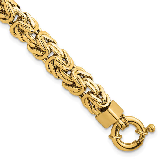 Polished Knife Edge Byzantine Link Bracelet - WBC