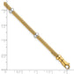 Two-tone Polished Fancy Mesh With Bead Bracelet - WBC