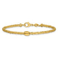 Polished and Textured Twisted with Bead Bracelet - WBC