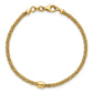 Polished and Textured Twisted with Bead Bracelet - WBC