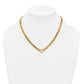 Polished Flat Curb Link with Center Circle Element Necklace - WBC