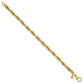 Polished And Textured Flat Rope Chain Bracelet - WBC