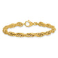 Polished And Textured Flat Rope Chain Bracelet - WBC