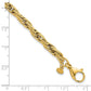 Polished And Textured Flat Rope Chain Bracelet - WBC