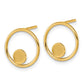 Polished Circle in Circle Post Earrings - WBC