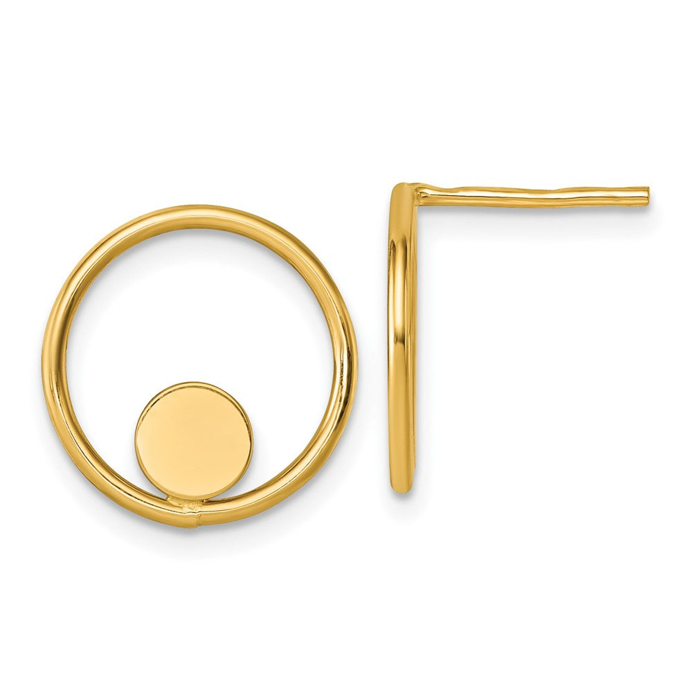 Polished Circle in Circle Post Earrings - WBC