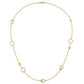 Polished Circle and Chain Pattern Necklace - WBC