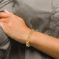 Polished And Textured Long Curb Link Bracelet - WBC