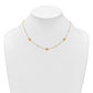 Polished Stars in Circle with Diamond-cut Beads 7-Station Necklace - WBC