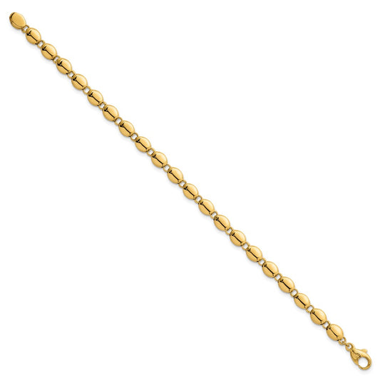 Polished Round Fancy Beaded Bracelet - WBC