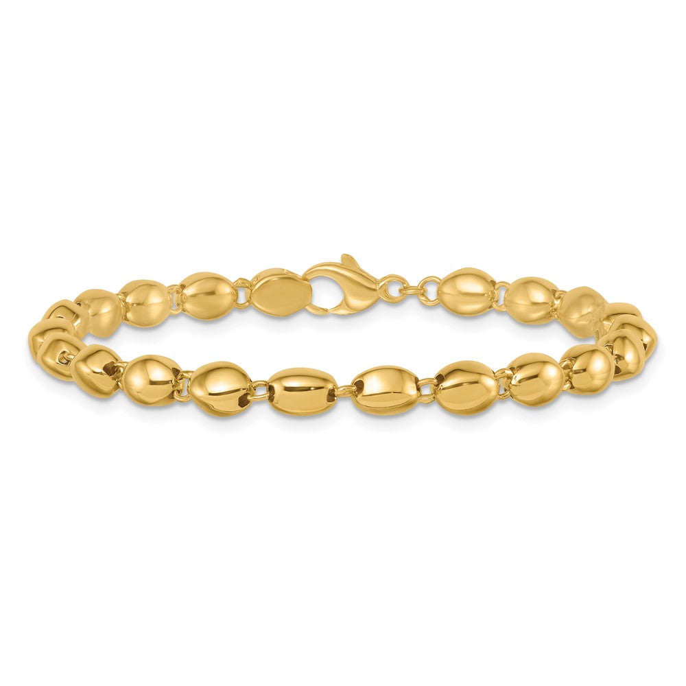 Polished Round Fancy Beaded Bracelet - WBC