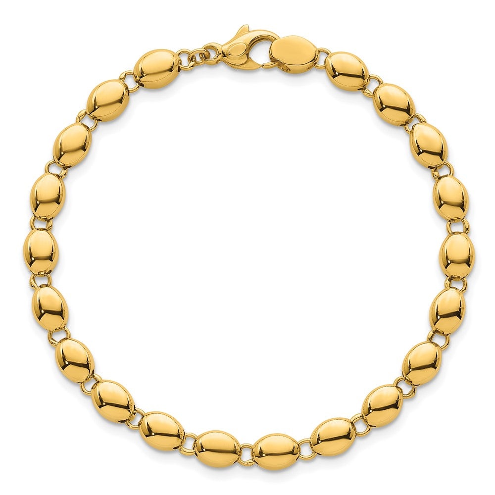 Polished Round Fancy Beaded Bracelet - WBC