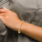 Polished Round Fancy Beaded Bracelet - WBC