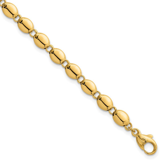 Polished Round Fancy Beaded Bracelet - WBC