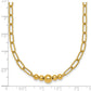 Polished Graduated Beads Paperclip Link Necklace - WBC