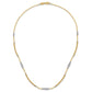 Two-Tone Woven Bars and Diamond-cut Beads Necklace - WBC