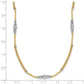 Two-Tone Woven Bars and Diamond-cut Beads Necklace - WBC