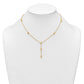 Polished Diamond-cut and Beaded Lariat Necklace Plus Extender - WBC
