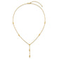 Polished Diamond-cut and Beaded Lariat Necklace Plus Extender - WBC