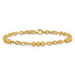 Polished Fancy Beaded and Cable Link Bracelet - WBC