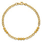 Polished Fancy Beaded and Cable Link Bracelet - WBC