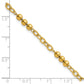 Polished Fancy Beaded and Cable Link Bracelet - WBC