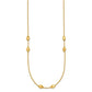 Polished and Brushed Oval Beaded 5-Station Necklace - WBC