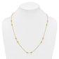 Polished and Brushed Oval Beaded 5-Station Necklace - WBC