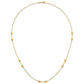 Polished and Brushed Oval Beaded 5-Station Necklace - WBC