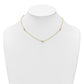 Two-Tone Polished Diamond-cut and Square Bead 5-Station Necklace Plus Extender - WBC