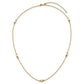 Two-Tone Polished Diamond-cut and Square Bead 5-Station Necklace Plus Extender - WBC