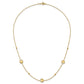 Polished Heart in Circle with Diamond-cut Beads 7-Station Necklace - WBC
