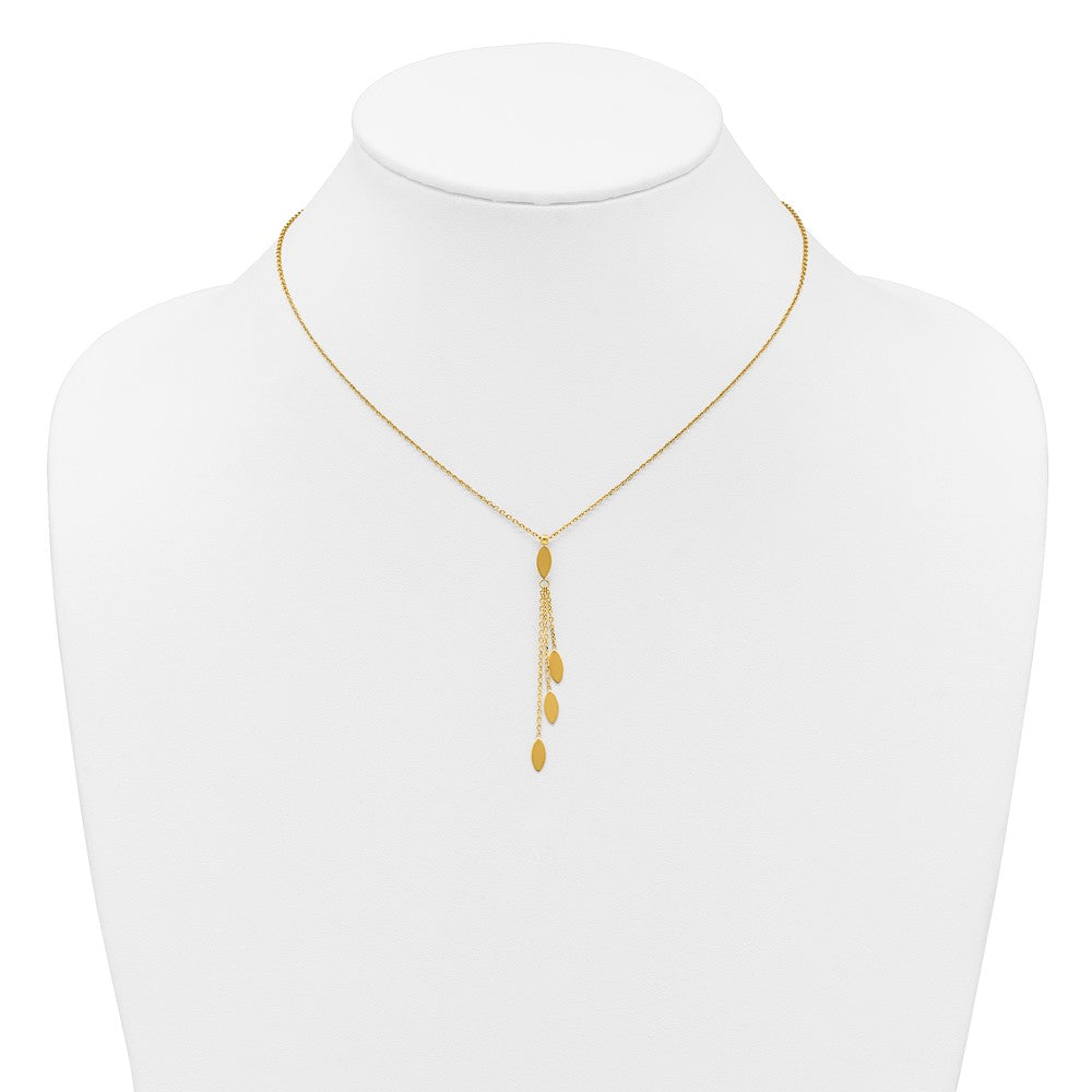 Polished Oval 3-Dangles Necklace Plus Extender - WBC