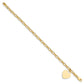 Engravable Solid Dangle Heart Charm and Hollow Chain Bracelet - WBC