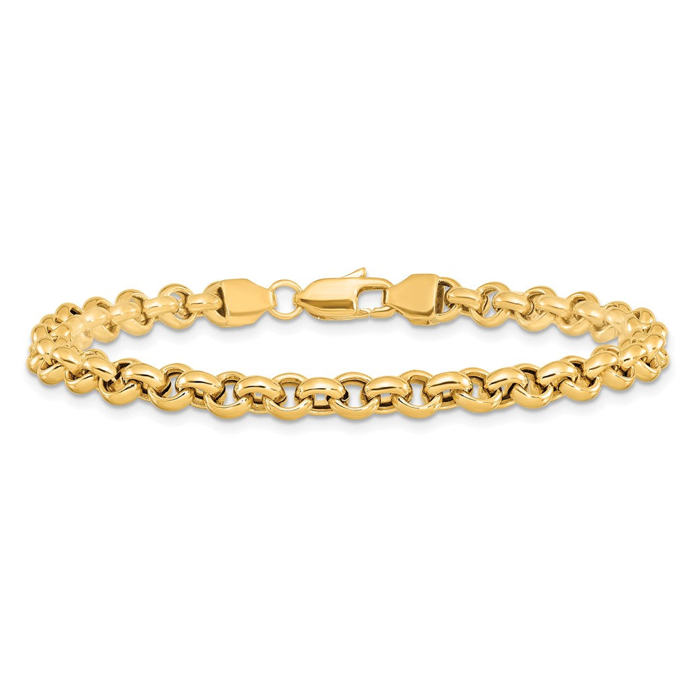 Polished Fancy Rolo Link Bracelet - WBC