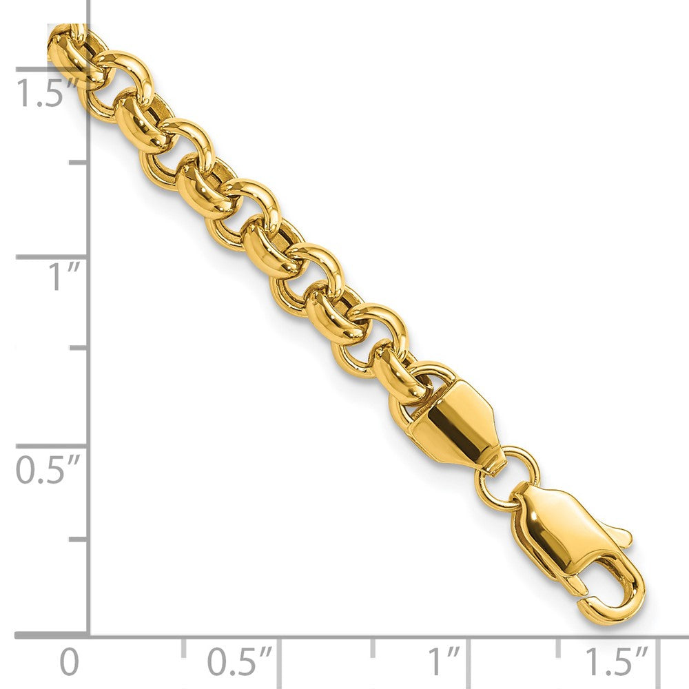 Polished Fancy Rolo Link Bracelet - WBC