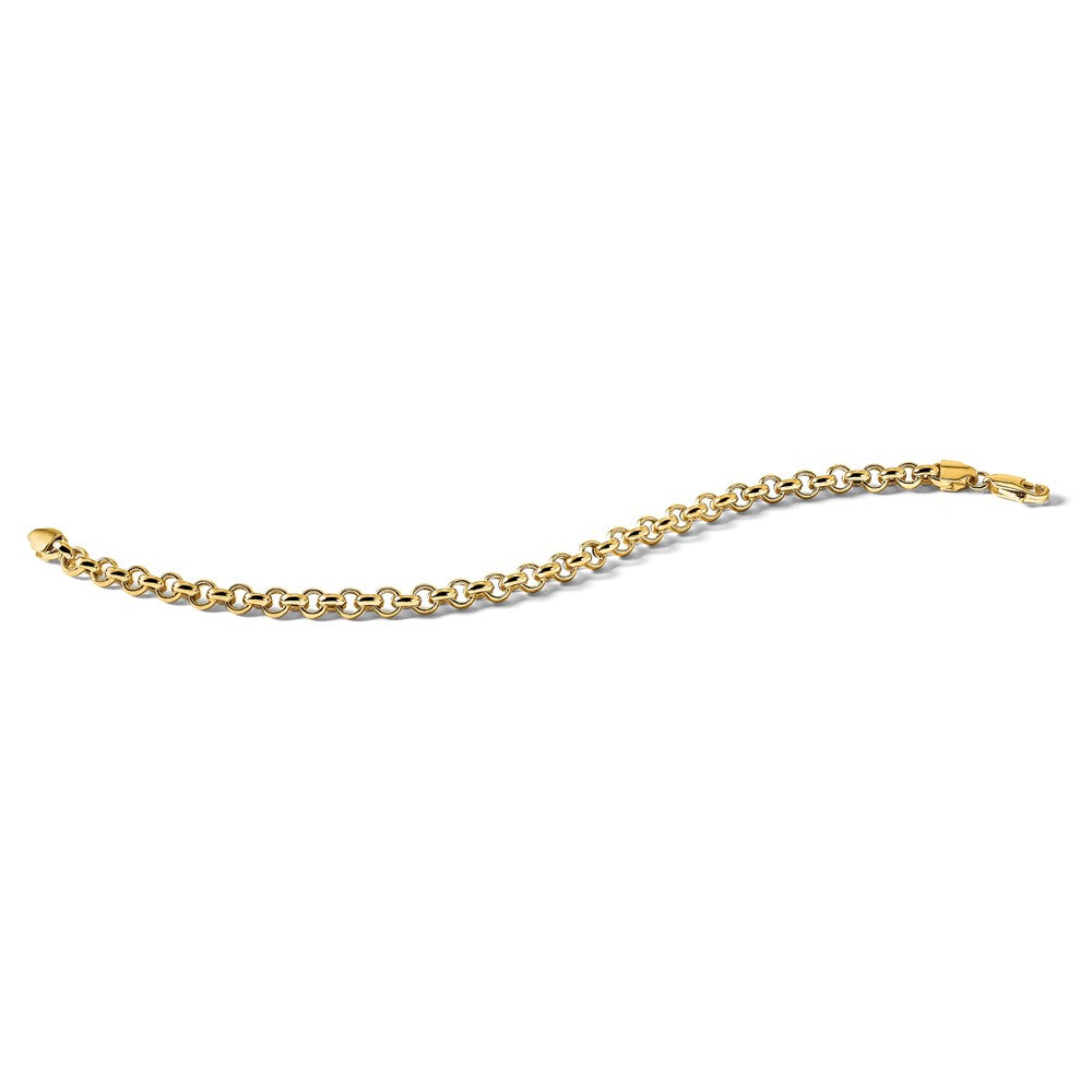 Polished Fancy Rolo Link Bracelet - WBC