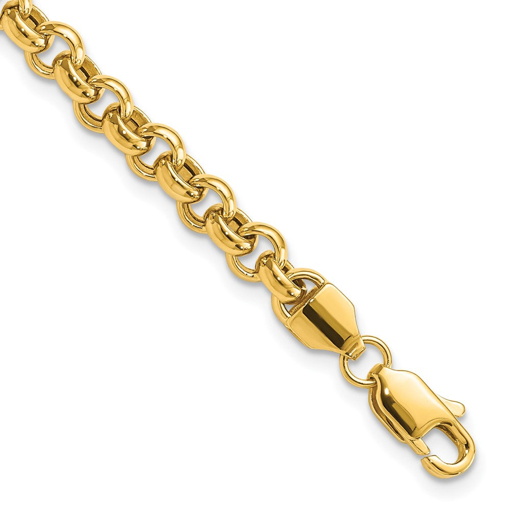 Polished Fancy Rolo Link Bracelet - WBC