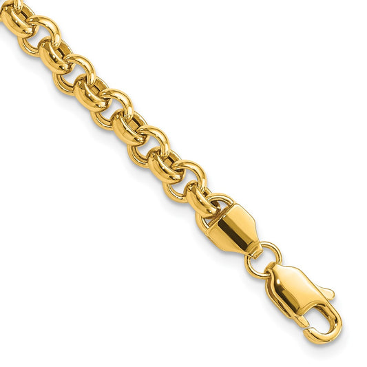 Polished Fancy Rolo Link Bracelet - WBC